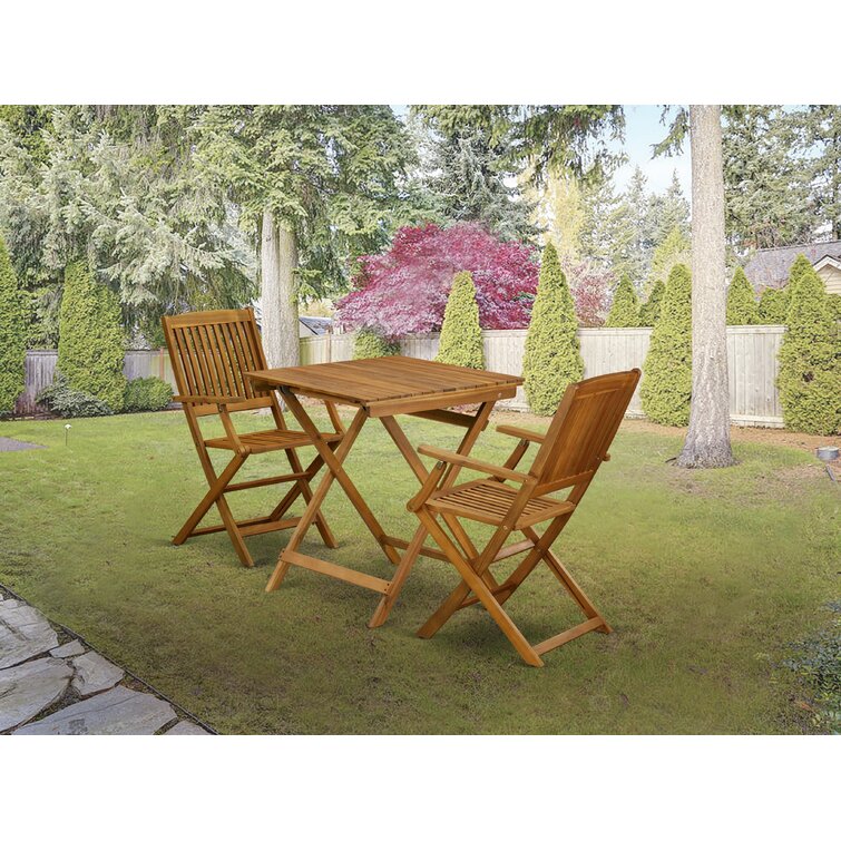 Joffe 2 Person Square Outdoor Dining Set